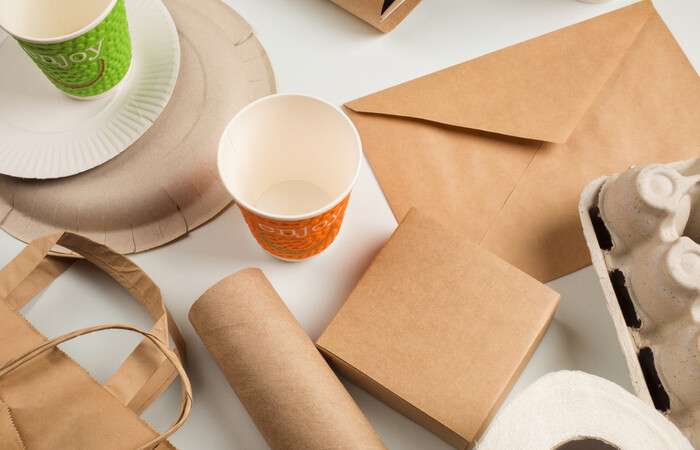 Various paper and packaging products.
