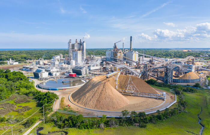 Aerial view of Florida Paper Mill