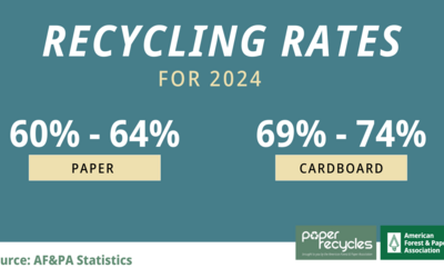 Paper and Cardboard Recycling Rate Graphic