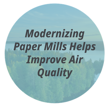 Modernizing paper mills helps improve air quality